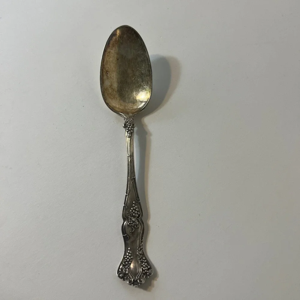 1847 Rogers‎ Bros Vintage Grape Pattern A1 Silver Plated Serving Spoon 8.25